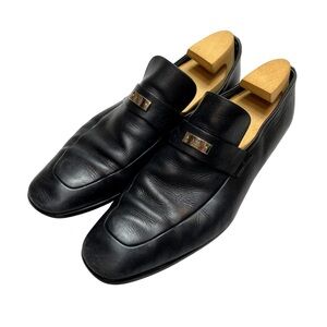 Gucci Florence Loafers Shoes Mens 11.5 Black Leather Slip On Classic